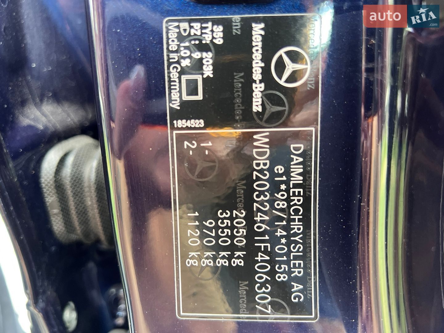 Mercedes-Benz C-Class 2003 VIN WDB2032461F406307 фото оголошення 24 з 24