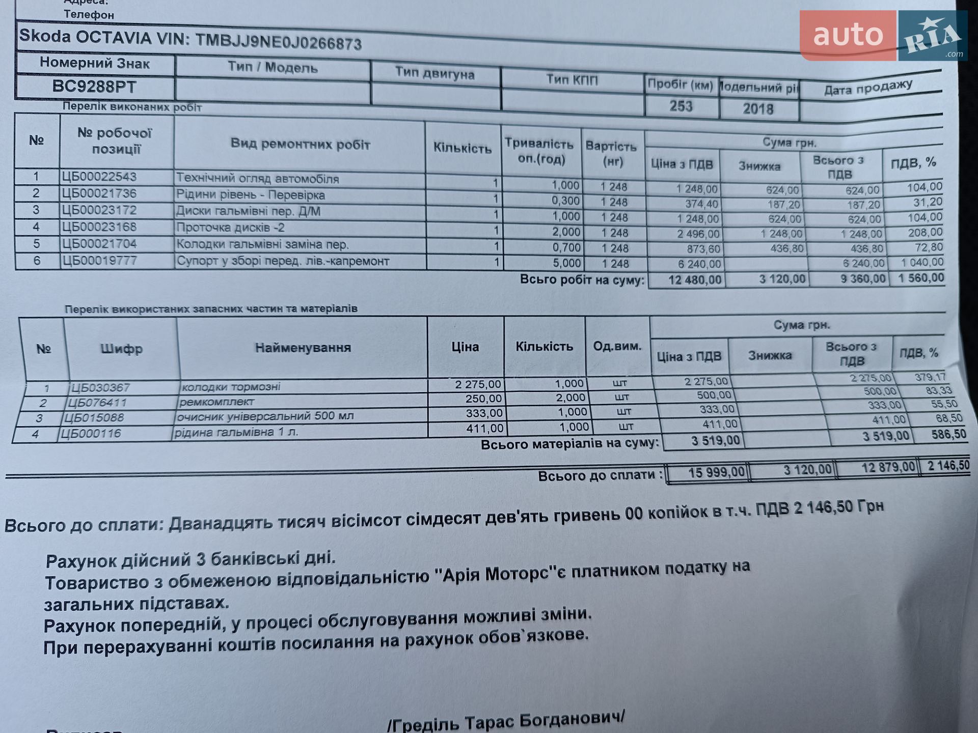 Skoda Octavia 2018 VIN TMBJJ9NE0J0266873 фото оголошення 36 з 40