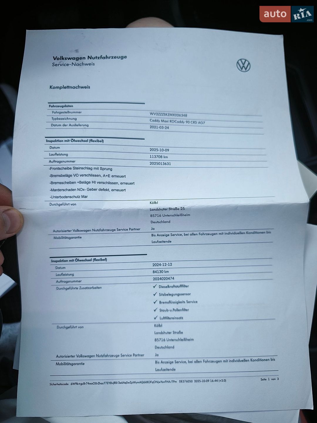 Volkswagen Caddy 2021 VIN WV2ZZZSKZMX026348 фото оголошення 48 з 60