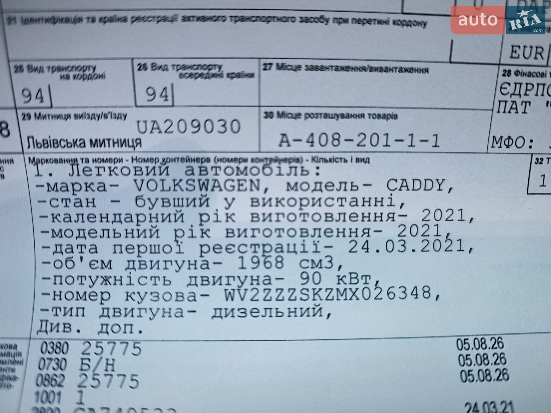 Volkswagen Caddy 2021 VIN WV2ZZZSKZMX026348 фото оголошення 53 з 58