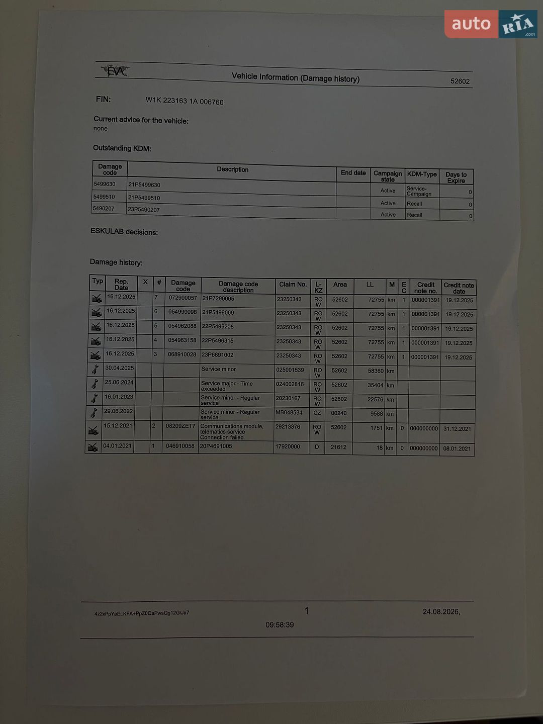 Mercedes-Benz S-Class 2020 VIN W1K2231631A006760 фото оголошення 6 з 139