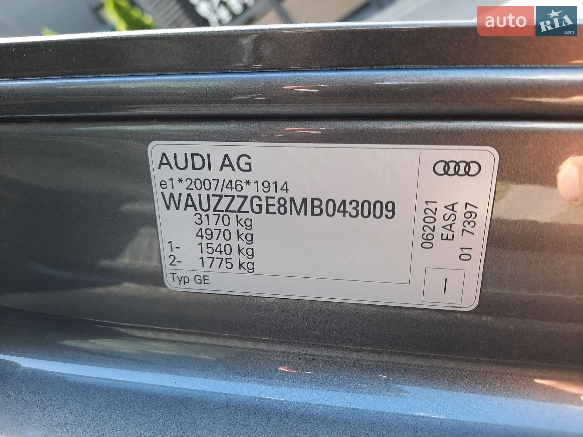 Audi e-tron 2021 VIN WAUZZZGE8MB043009 фото оголошення 81 з 83