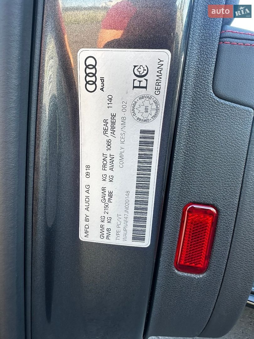 Audi A4 2018 VIN WAUPNAF47JN020148 фото оголошення 19 з 21