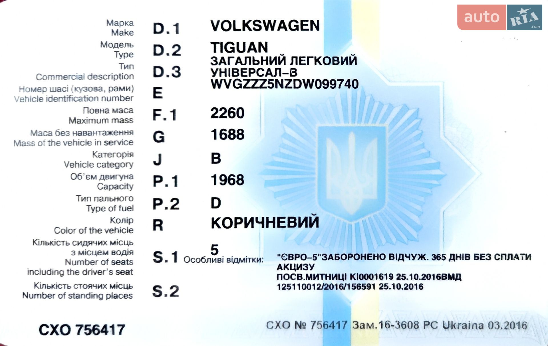 Volkswagen Tiguan 2013 VIN WVGZZZ5NZDW099740 фото оголошення 14 з 14