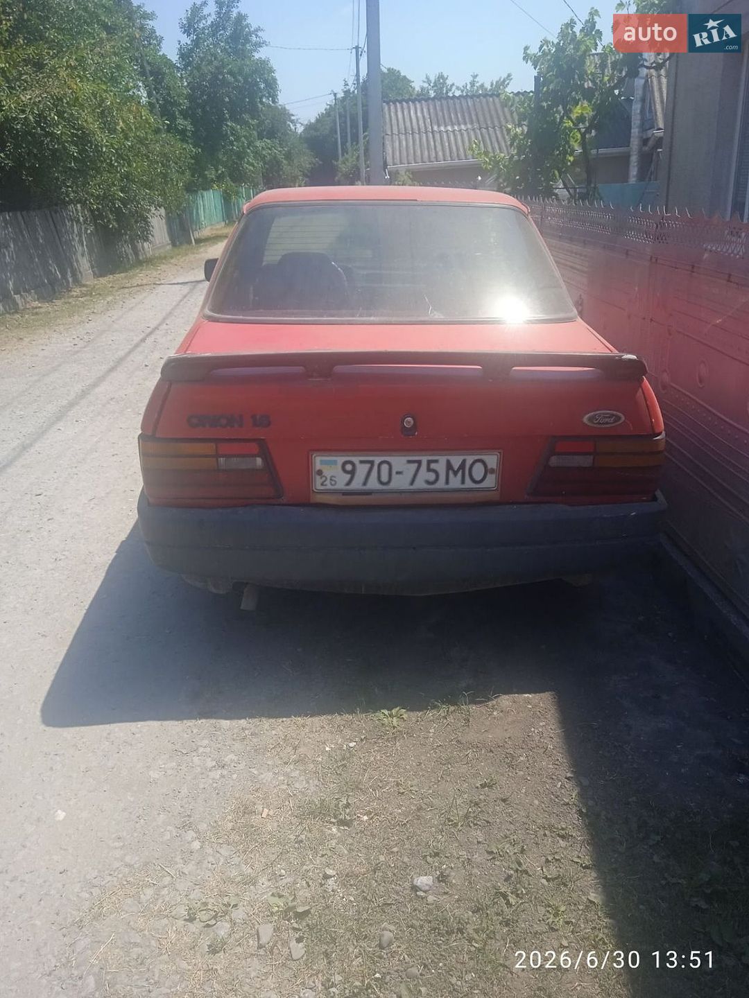 Ford Orion 1989 VIN WF0FXXGCAFKP48710 фото оголошення 3 з 6