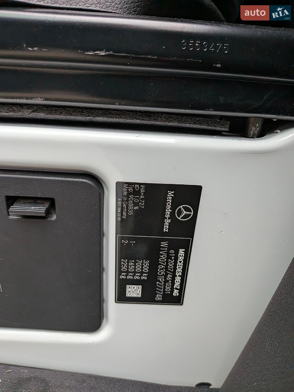 Mercedes-Benz Sprinter 2020 VIN W1V9076351P277748 фото оголошення 5 з 29