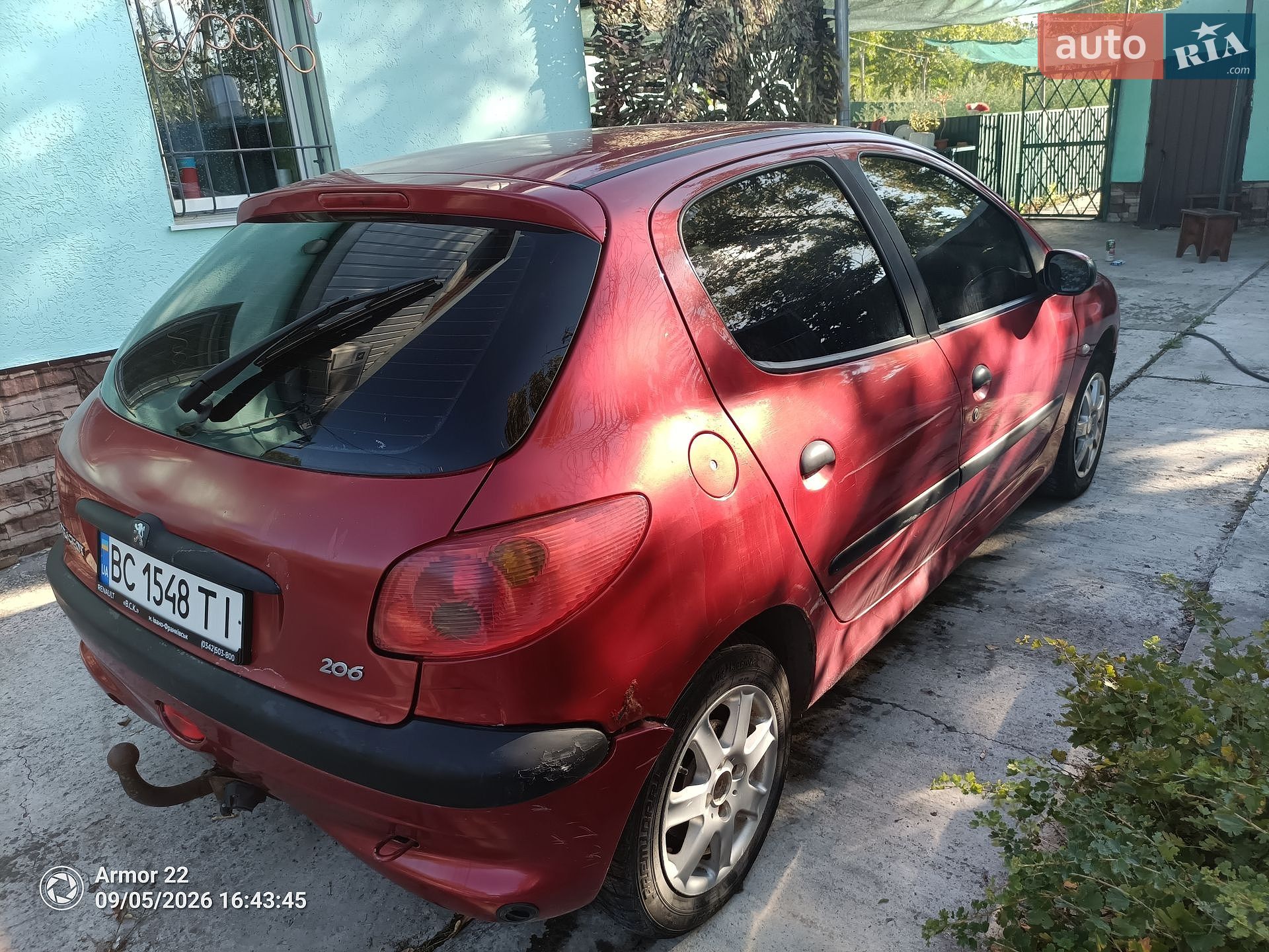 Peugeot 206 2005 VIN VF32AKFWU43900886 фото оголошення 10 з 11