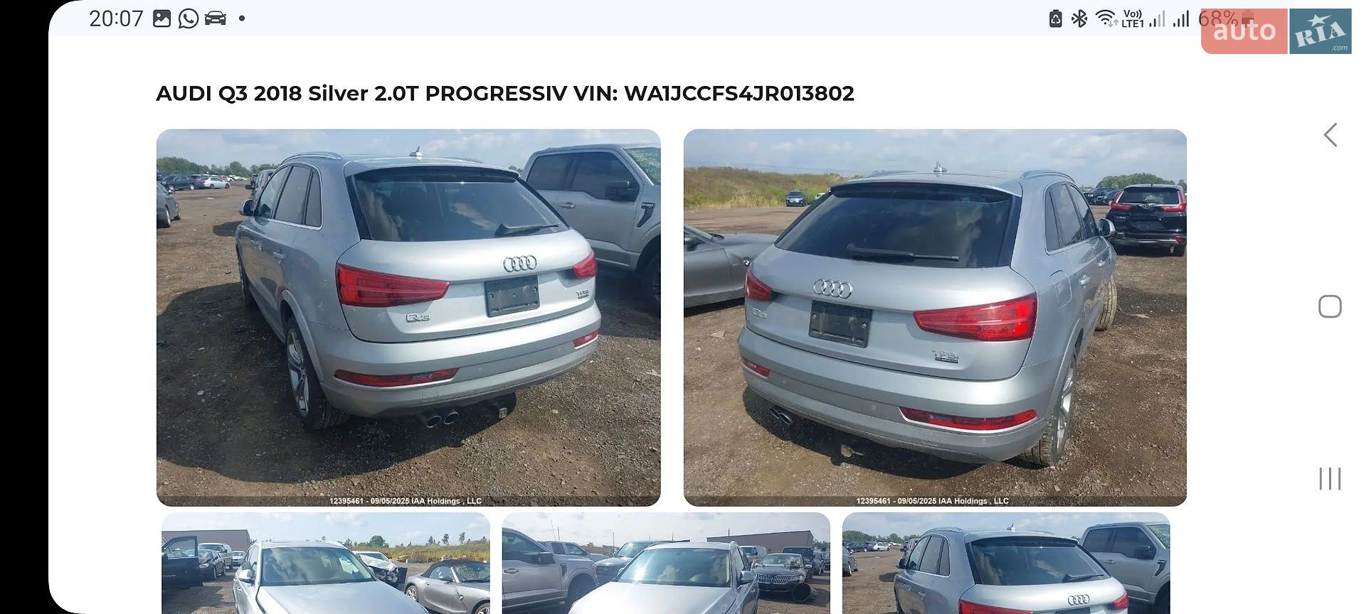 Audi Q3 2018 VIN WA1JCCFS4JR013802 фото оголошення 69 з 77
