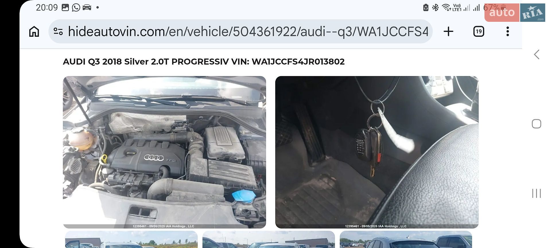 Audi Q3 2018 VIN WA1JCCFS4JR013802 фото оголошення 74 з 77