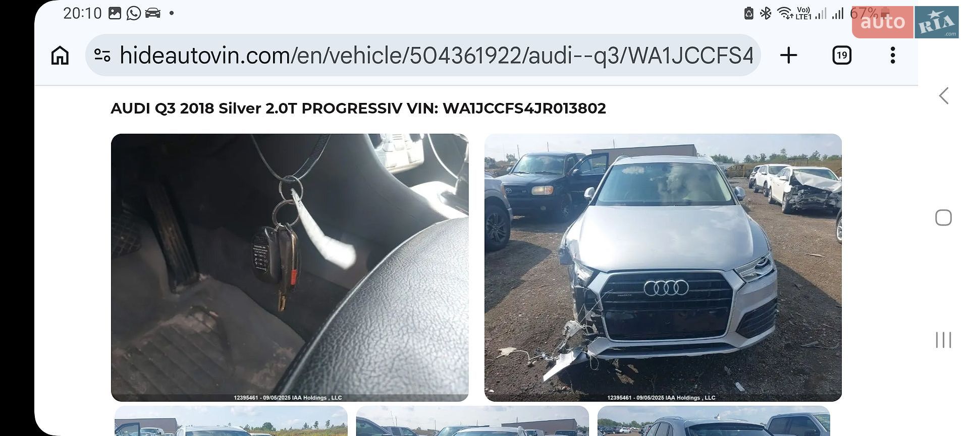 Audi Q3 2018 VIN WA1JCCFS4JR013802 фото оголошення 75 з 77