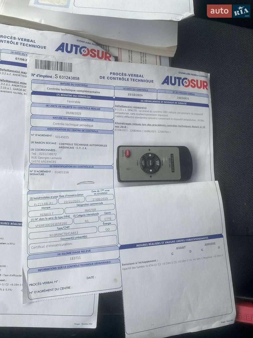 Renault Master 2019 VIN VF6MF000163656160 фото оголошення 25 з 25