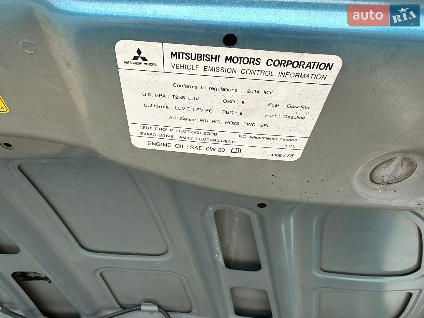Mitsubishi Mirage 2014 VIN ML32A4HJ6EH015110 фото оголошення 48 з 63