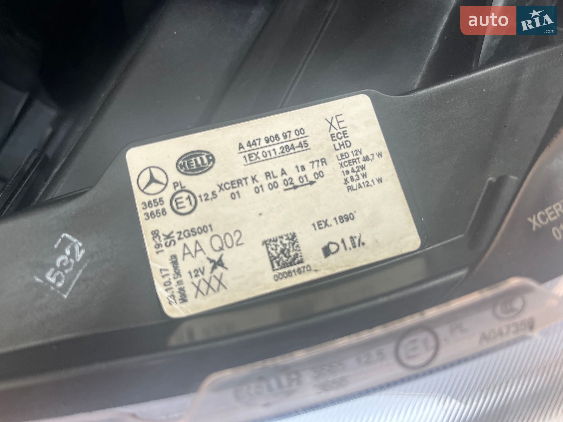 Mercedes-Benz Vito 2017 VIN WDF44770313371287 фото оголошення 60 з 71