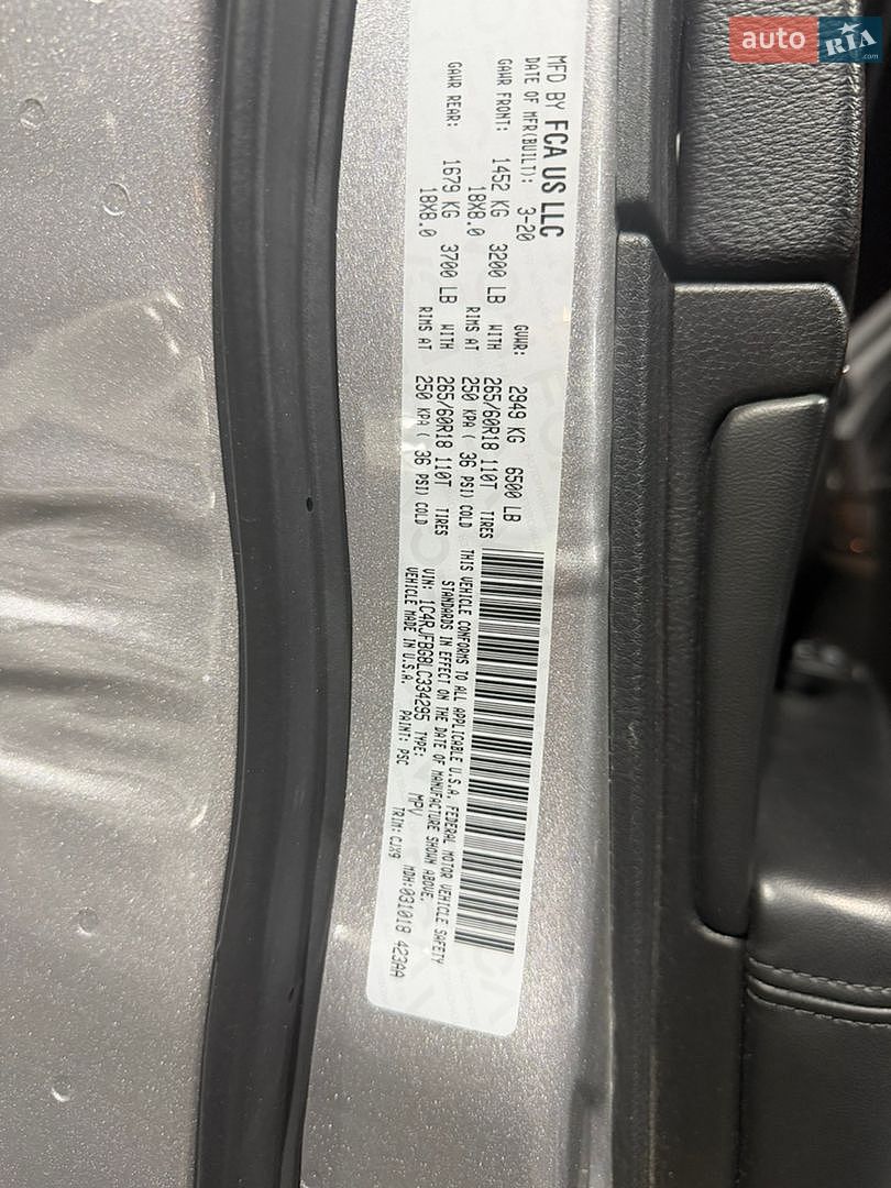 Jeep Grand Cherokee 2020 VIN 1C4RJFBG8LC334295 фото оголошення 26 з 32