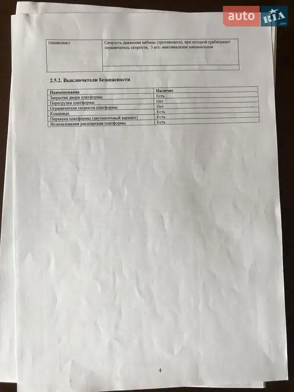 Подьемник 2006 в Киеве документ