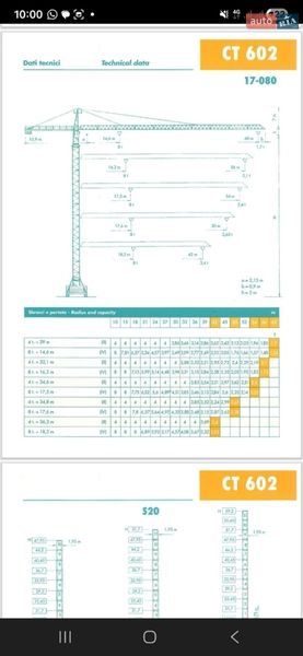 Башенный кран Terex Comedil CTT 1999 в Черновцах
