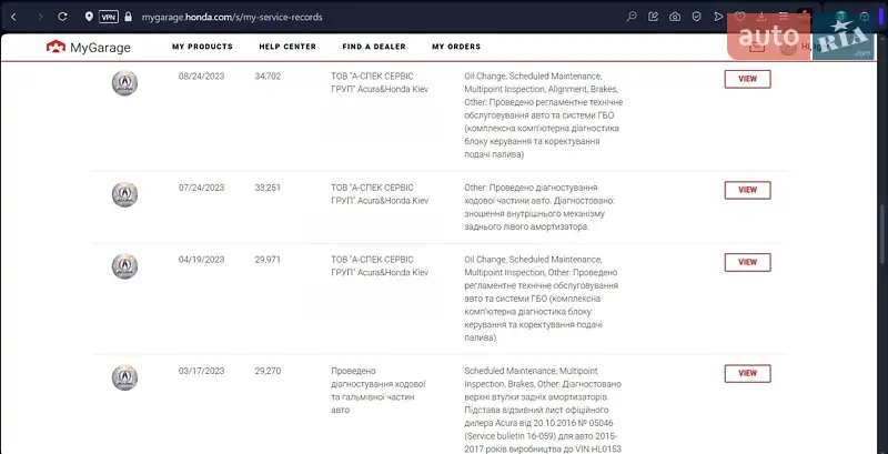 Внедорожник / Кроссовер Acura RDX 2017 в Киеве документ