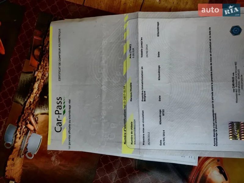 Хетчбек Audi A1 2012 в Львові документ 4 фото Хетчбек Audi A1 2012 в Львові документ