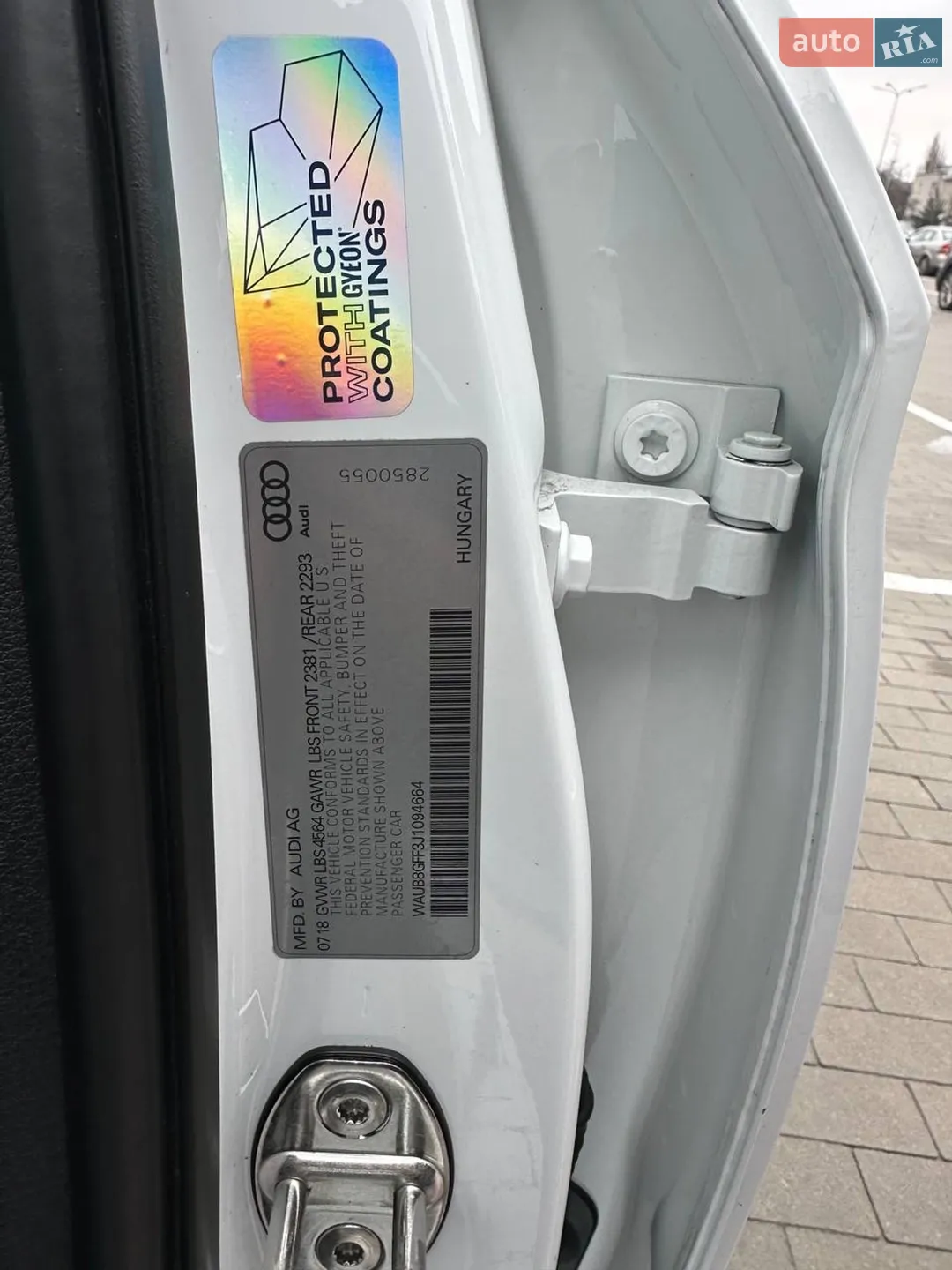 Audi A3 2018 VIN WAUB8GFF3J1094664 фото оголошення 8 з 12
