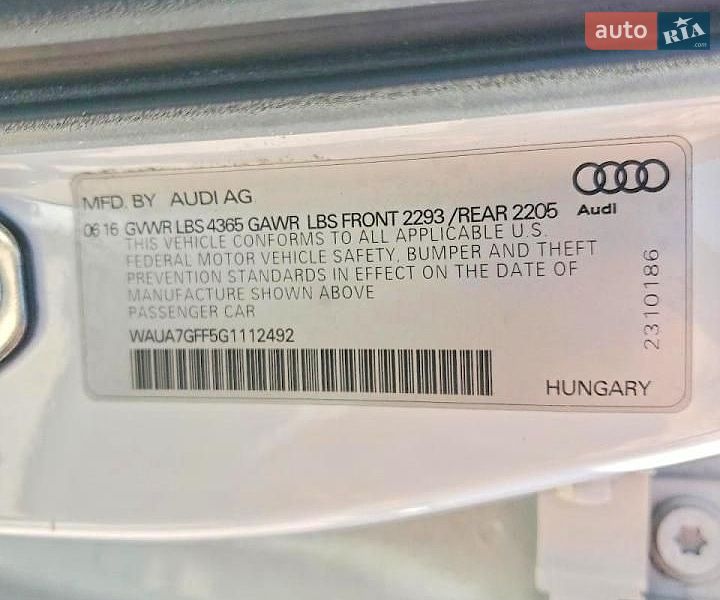Седан Audi A3 2016 в Сумах