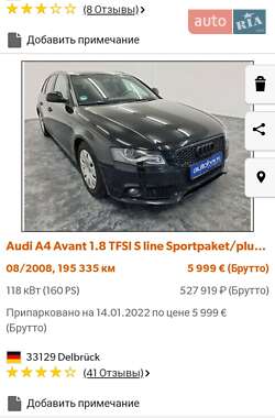 Универсал Audi A4 2008 в 