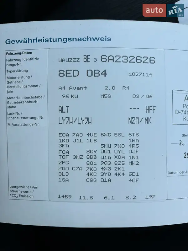 Универсал Audi A4 2006 в Владимире документ