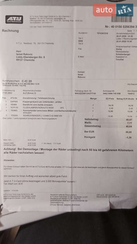 Седан Audi A4 2003 в Вінниці