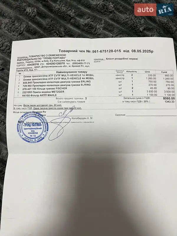 Седан Audi A4 2012 в Кривом Роге документ