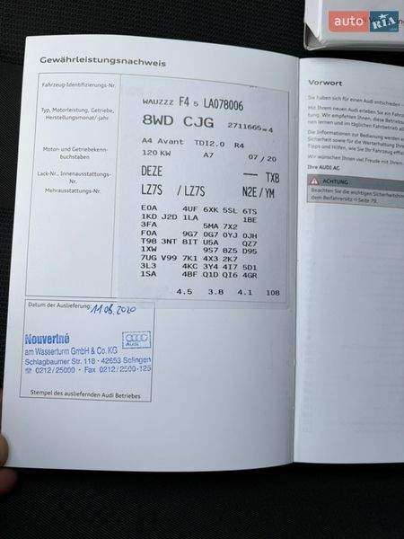Универсал Audi A4 2020 в Старом Самборе