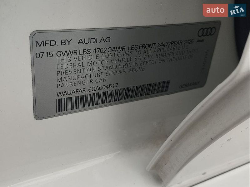 Седан Audi A4 2015 в Белой Церкви
