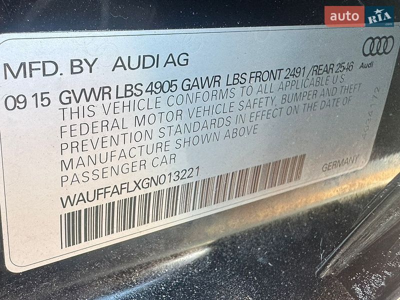 Седан Audi A4 2016 в Луцьку