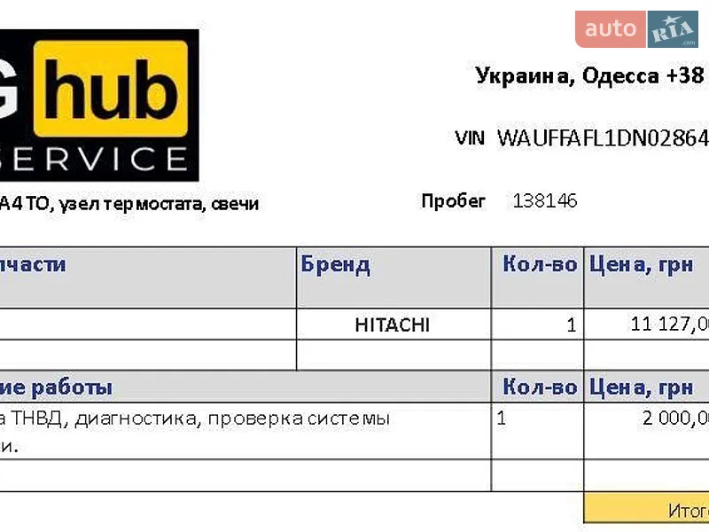 Седан Audi A4 2012 в Ужгороде документ