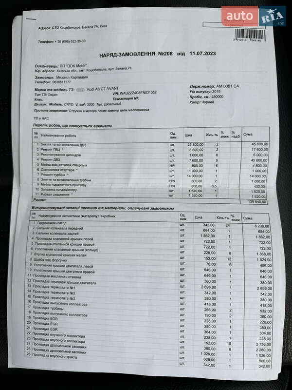 Универсал Audi A6 2015 в Звягеле
