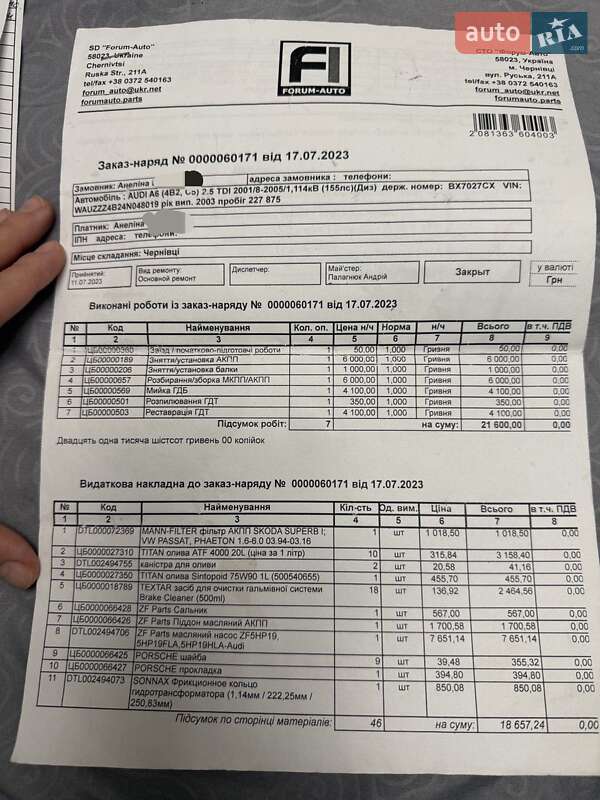 Универсал Audi A6 2003 в Одессе