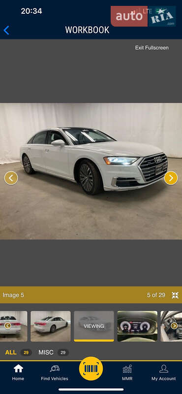 Седан Audi A8 2018 в Львове