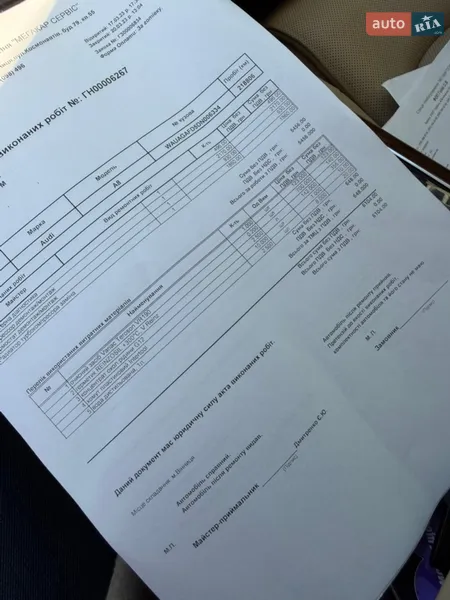 Седан Audi A8 2012 в Одесі документ