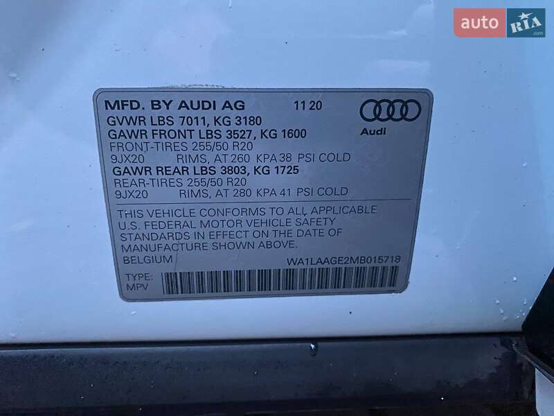 Позашляховик / Кросовер Audi e-tron 2020 в Львові