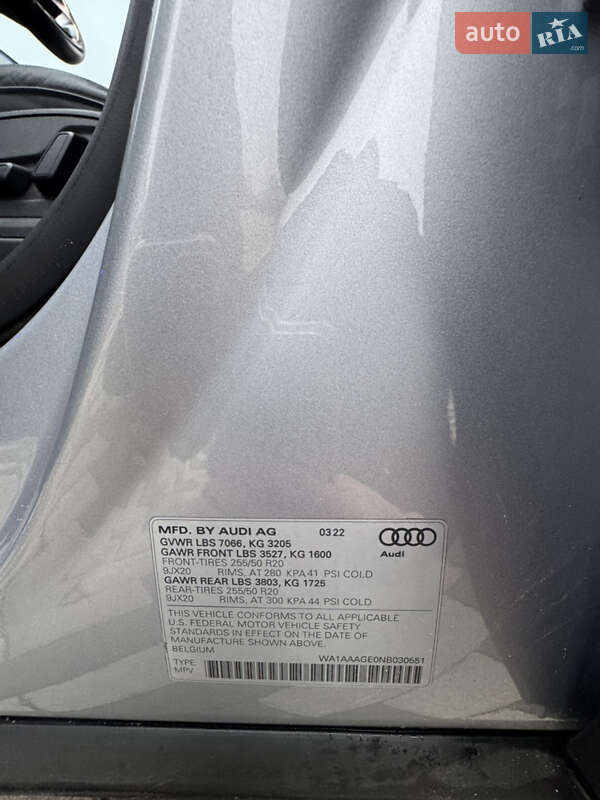 Внедорожник / Кроссовер Audi e-tron 2022 в Львове