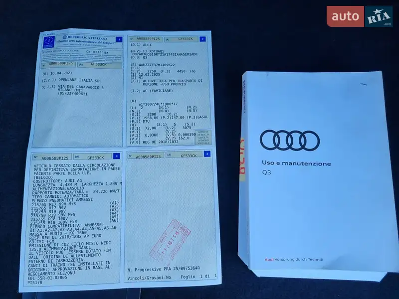 Позашляховик / Кросовер Audi Q3 2021 в Дрогобичі документ