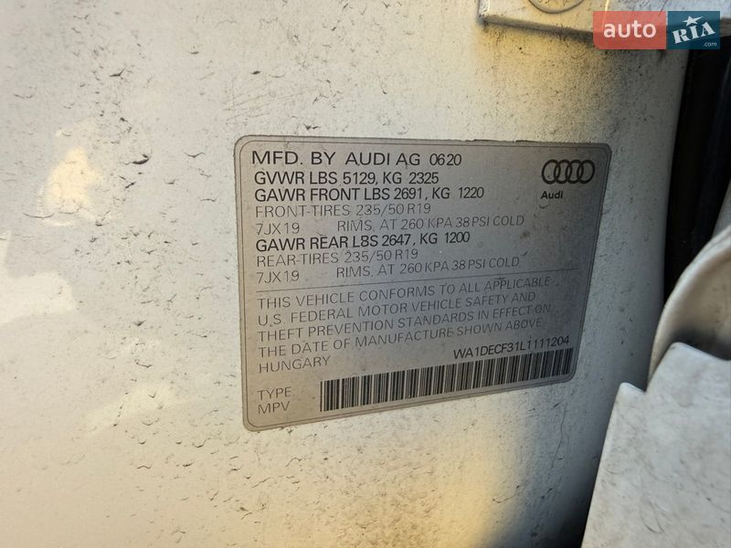 Позашляховик / Кросовер Audi Q3 2020 в Львові фото 16 Позашляховик / Кросовер Audi Q3 2020 в Львові