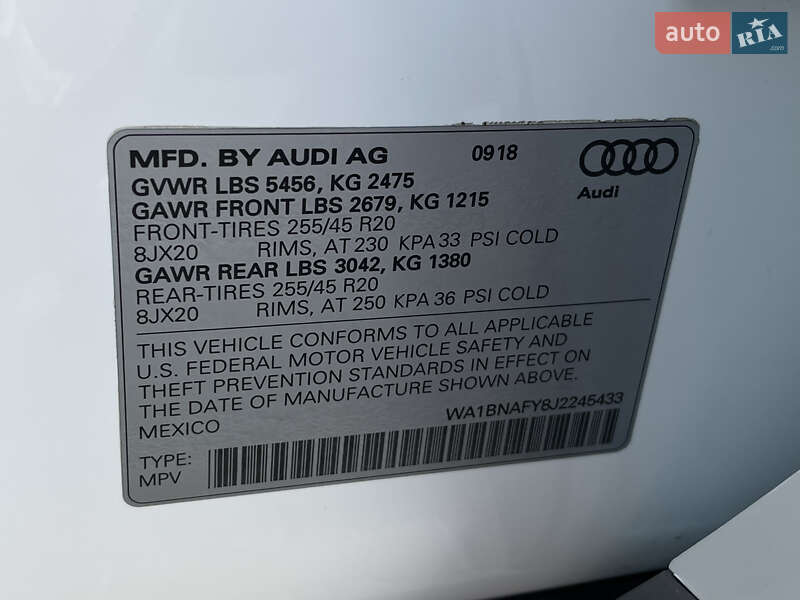 Внедорожник / Кроссовер Audi Q5 2018 в Луцке