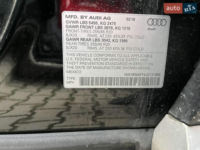 Внедорожник / Кроссовер Audi Q5 2018 в Львове