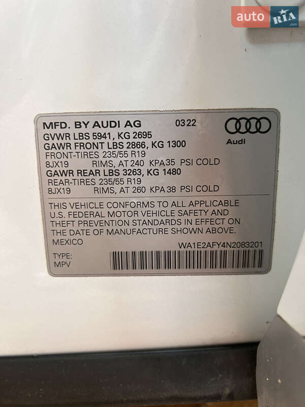 Внедорожник / Кроссовер Audi Q5 2022 в Киеве фото 17 Внедорожник / Кроссовер Audi Q5 2022 в Киеве