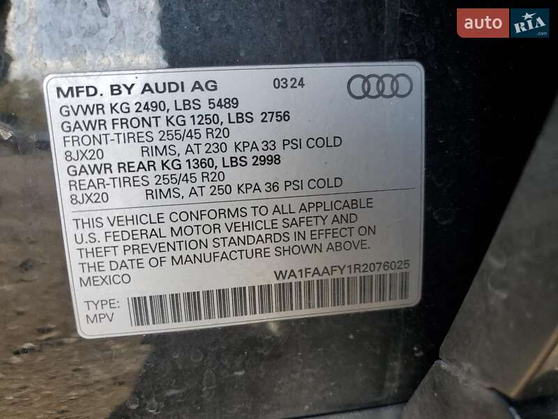Внедорожник / Кроссовер Audi Q5 2024 в Львове фото 13 Внедорожник / Кроссовер Audi Q5 2024 в Львове