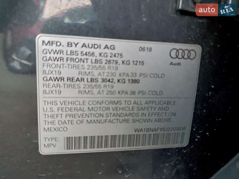 Внедорожник / Кроссовер Audi Q5 2018 в Виннице