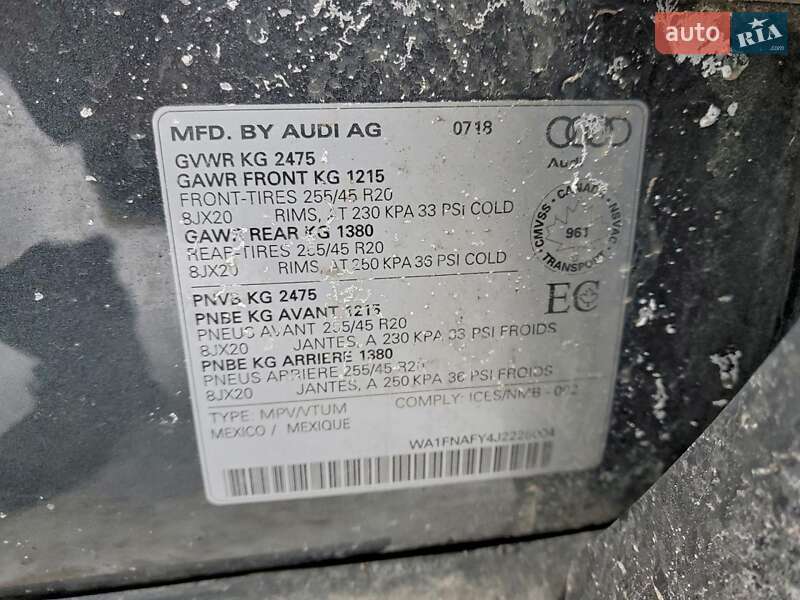 Позашляховик / Кросовер Audi Q5 2018 в Рівному