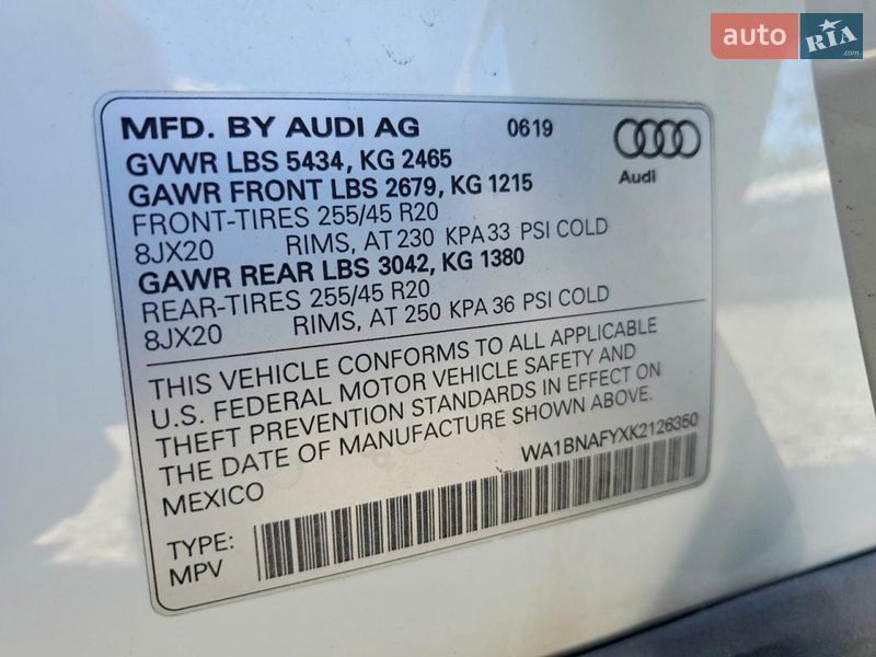 Внедорожник / Кроссовер Audi Q5 2019 в Виннице