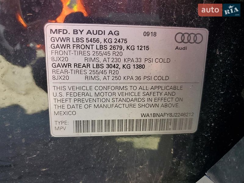 Позашляховик / Кросовер Audi Q5 2018 в Львові