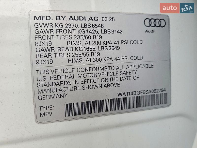 Внедорожник / Кроссовер Audi Q6 e-tron 2025 в Львове