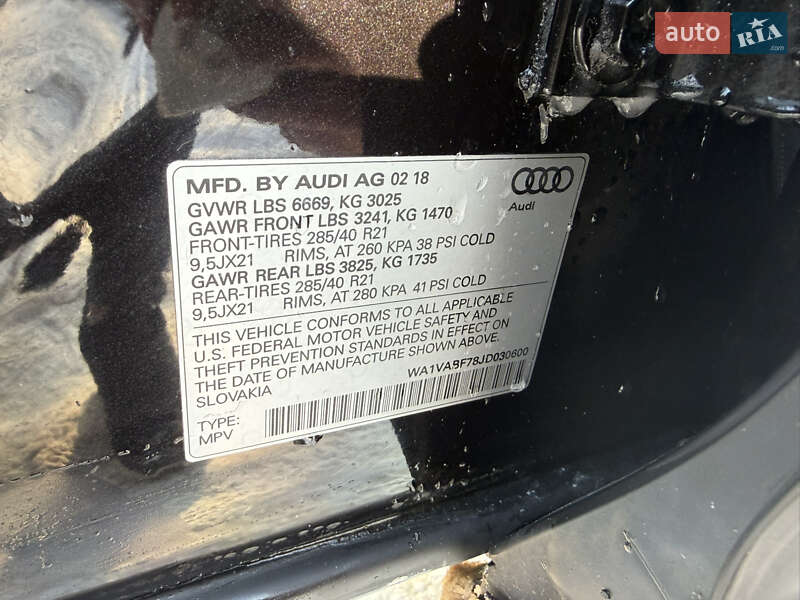 Внедорожник / Кроссовер Audi Q7 2018 в Чернигове